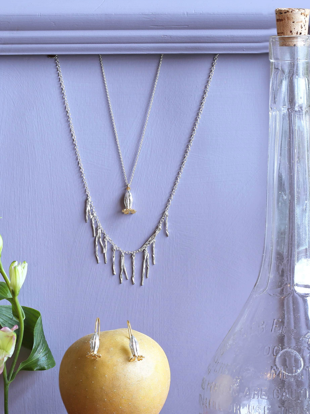 ALEX MONROE COWSLIP HOOK EARRINGS