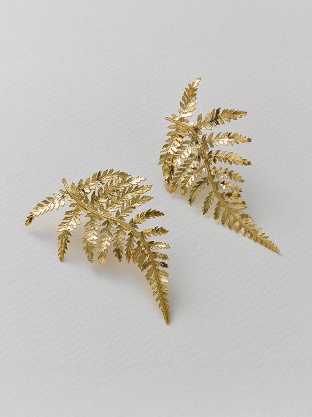 ALEX MONROE STATEMENT FERN EARRINGS