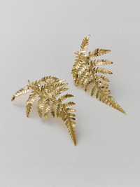 ALEX MONROE STATEMENT FERN EARRINGS