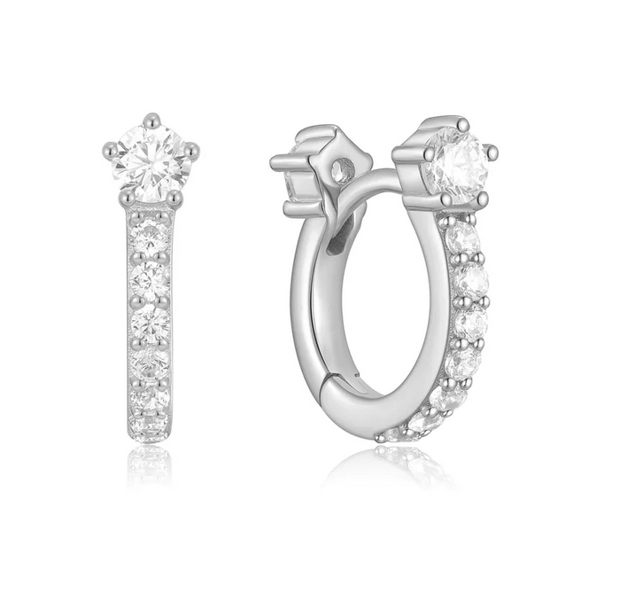 ANIA HAIE SPARKLING PAVE HUGGIE HOOP EARRINGS