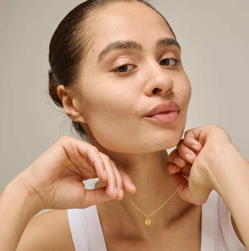 ENAMEL COPENHAGAEN FOUR LEAF CLOVER NECKLACE