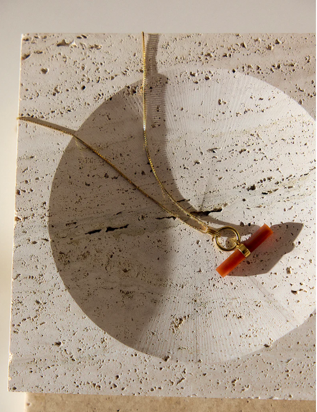 RACHEL JACKSON VITALITY CARNELIAN T-BAR NECKLACE