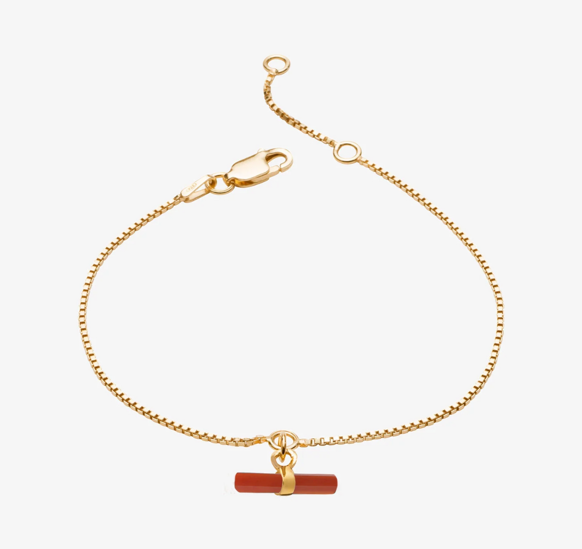 RACHEL JACKSON VITALITY CARNELIAN T-BAR BRACELET