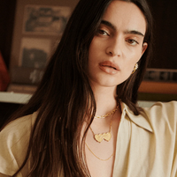 DAISY LONDON PERSONALISED SHRIMPS DOUBLE HEART NECKLACE - MADE TO ORDER