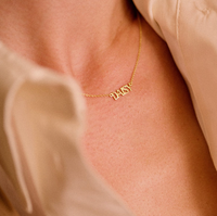 DAISY LONDON SOLID GOLD PERSONALISED NAME NECKLACE - MADE TO ORDER