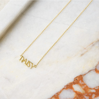 DAISY LONDON SOLID GOLD PERSONALISED NAME NECKLACE - MADE TO ORDER