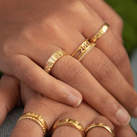 DAISY LONDON PERSONALISED CRYSTAL RING - MADE TO ORDER