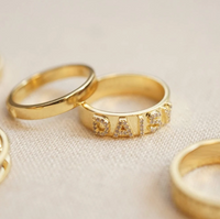 DAISY LONDON PERSONALISED CRYSTAL RING - MADE TO ORDER