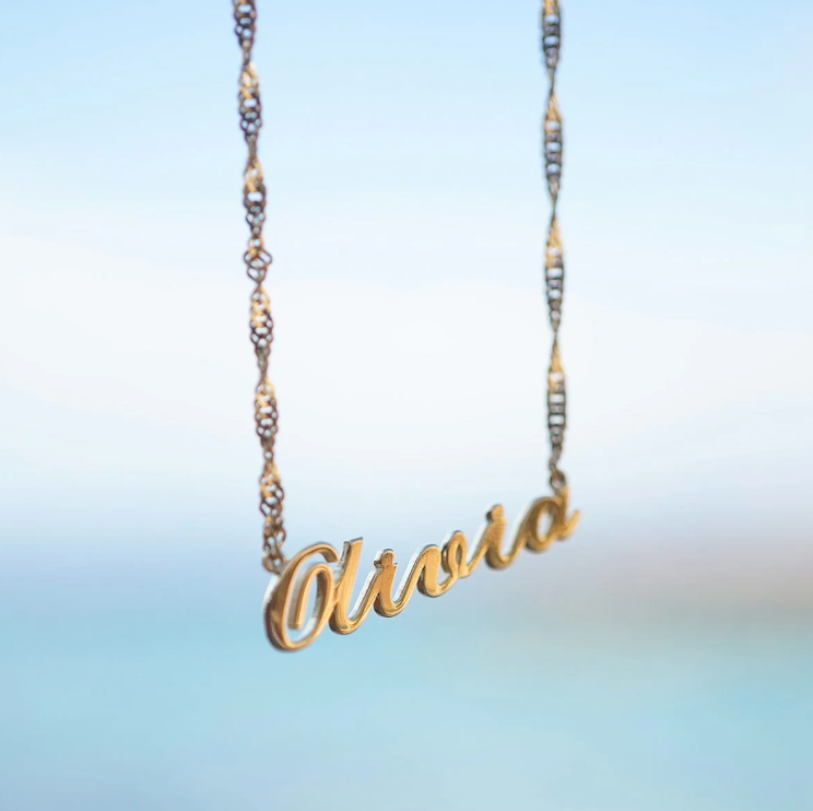DAISY LONDON PERSONALISED CARRIE NAME NECKLACE - MADE TO ORDER