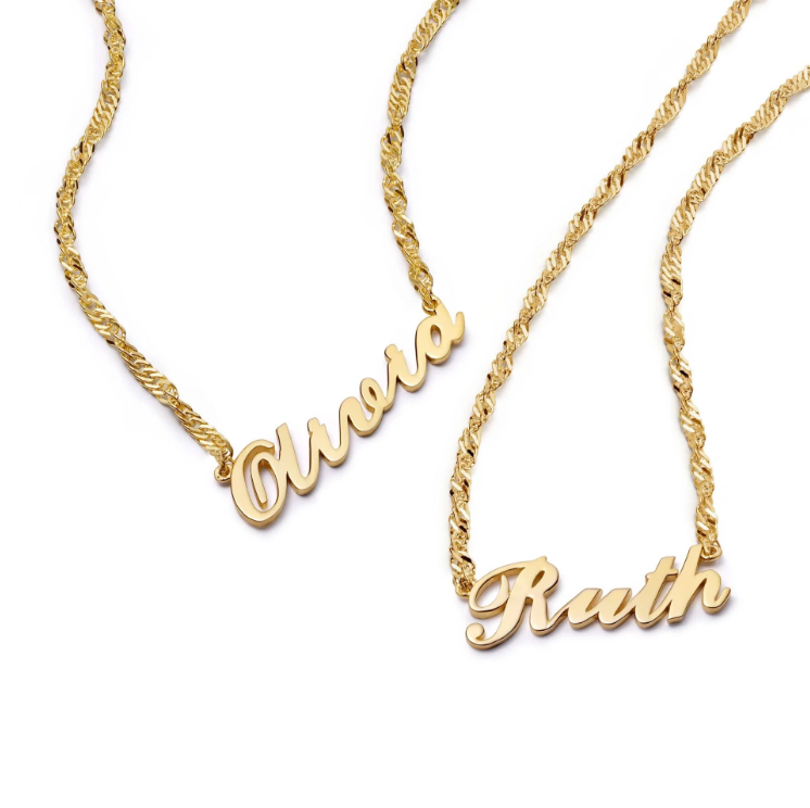 DAISY LONDON PERSONALISED CARRIE NAME NECKLACE - MADE TO ORDER