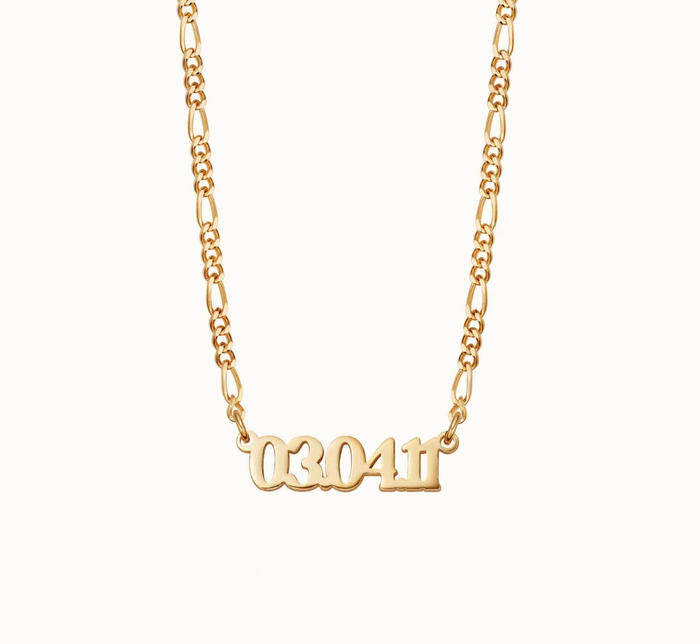 DAISY LONDON PERSONALISED DATE NECKLACE - MADE TO ORDER