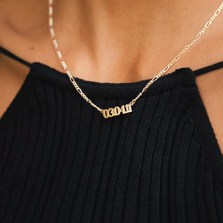 DAISY LONDON PERSONALISED DATE NECKLACE - MADE TO ORDER