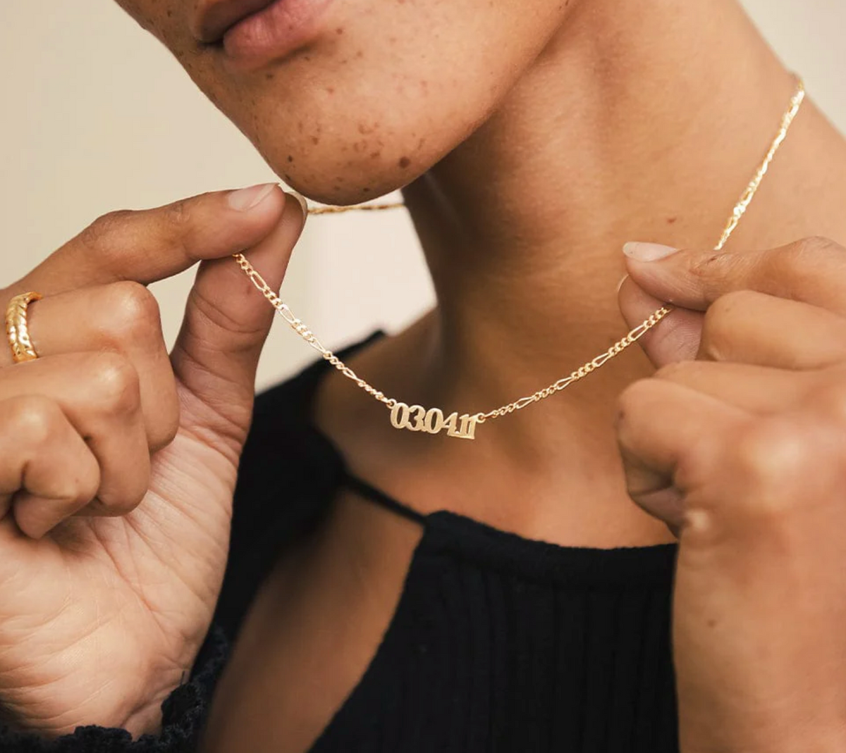 DAISY LONDON PERSONALISED DATE NECKLACE - MADE TO ORDER