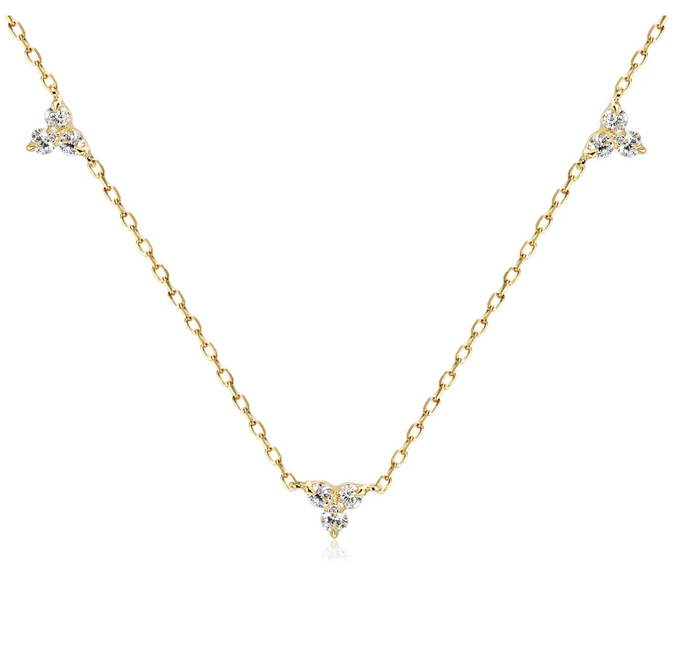LAST NIGHT I DREAMT LORELAI TRIO DIAMOND NECKLACE