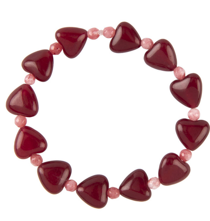 PEACHY & WILD MULTI HEART BRACELET