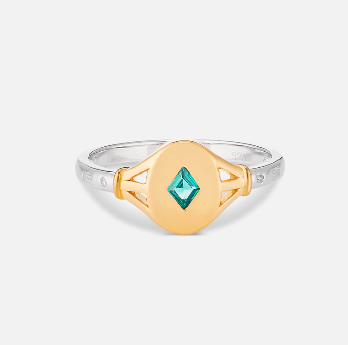 V BY LAURA VANN TILLY MINT GREEN RING
