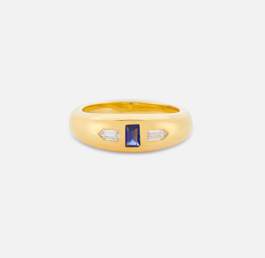 V BY LAURA VANN ERIKA BLUE STONE RING