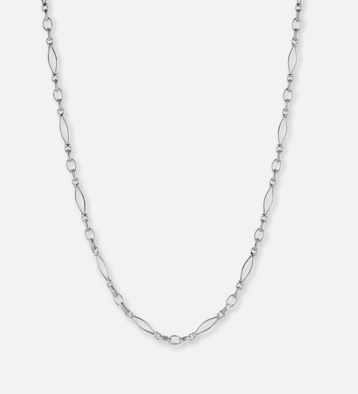 V BY LAURA VANN SILVER RHO LINK HEAVY CHAIN NECKLACE