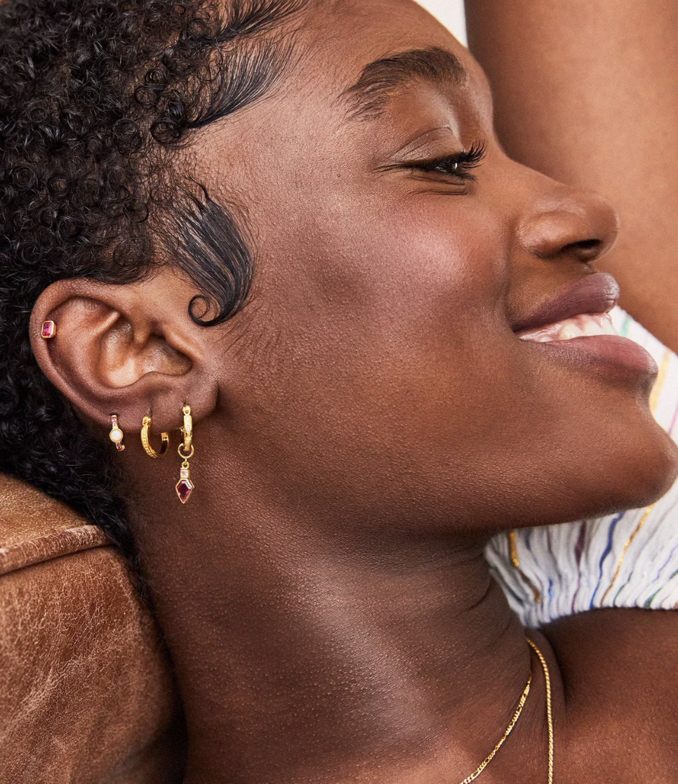 V BY LAURA VANN IRIS HOOP AND DROPS EARRINGS