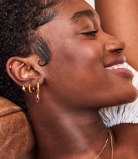 V BY LAURA VANN IRIS HOOP AND DROPS EARRINGS