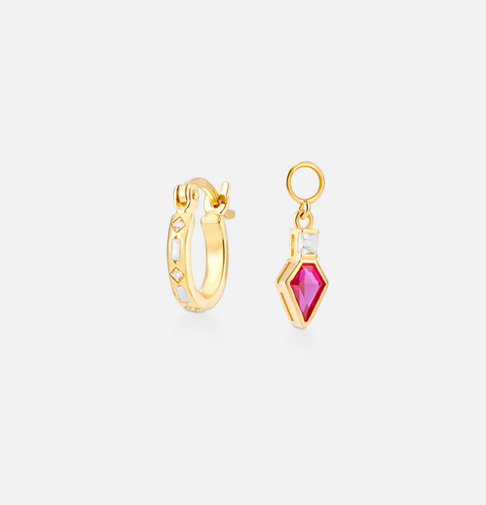 V BY LAURA VANN IRIS HOOP AND DROPS EARRINGS