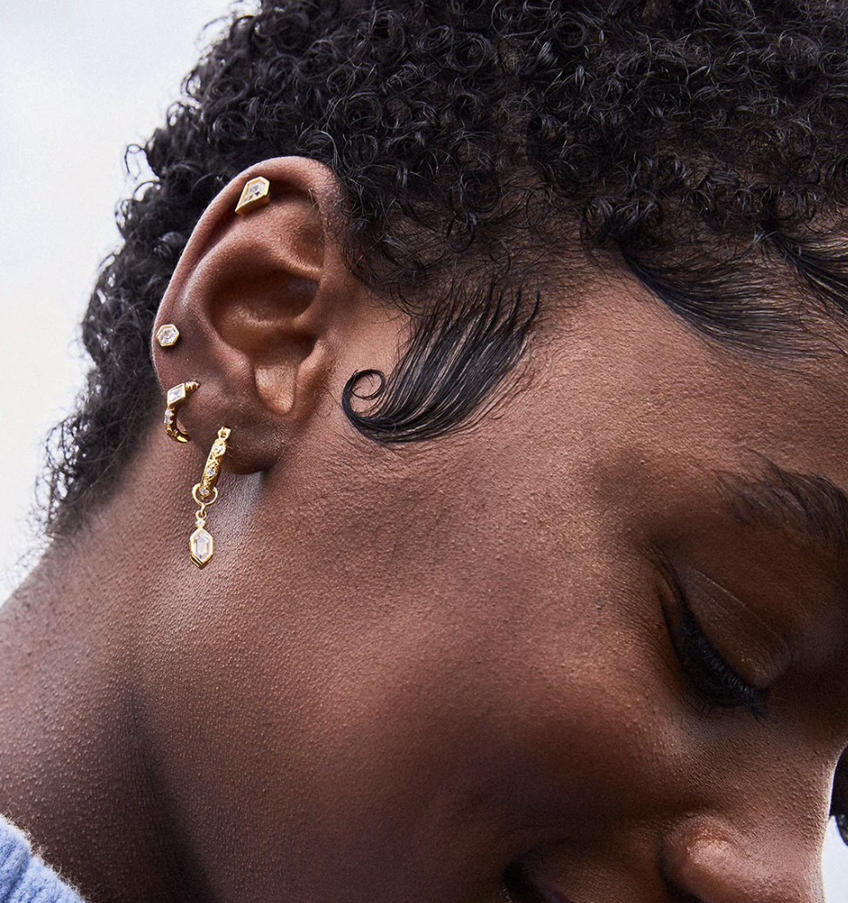 V BY LAURA VANN LENA HOOP AND DROPS EARRINGS