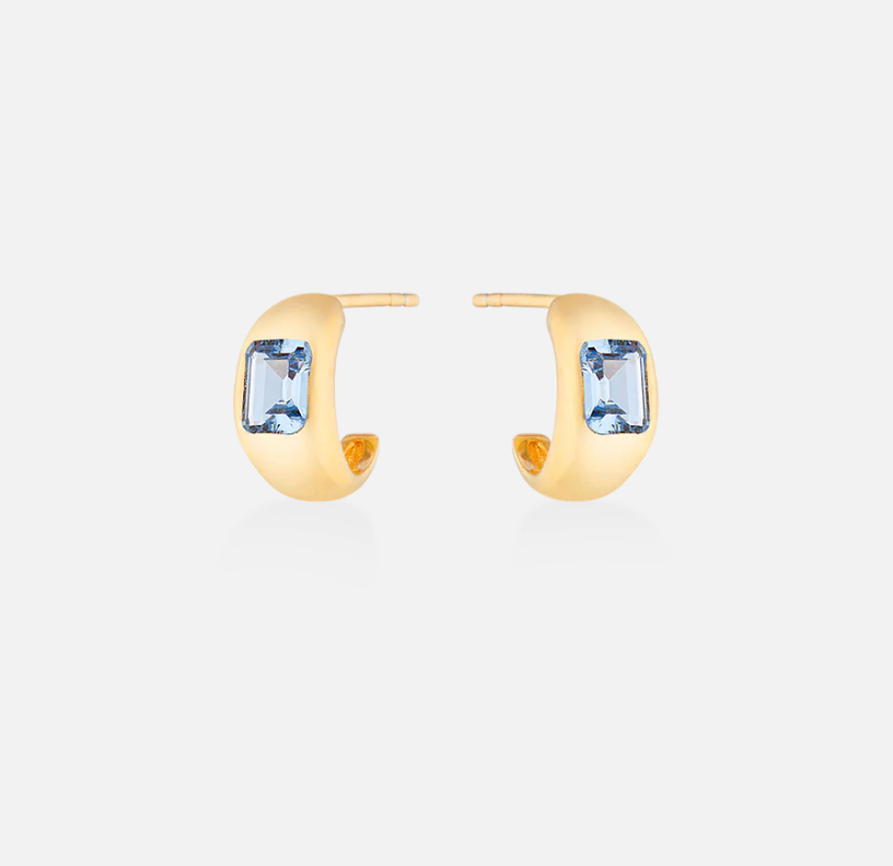 V BY LAURA VANN MINI DIANA CHUBBY HOOP EARRINGS