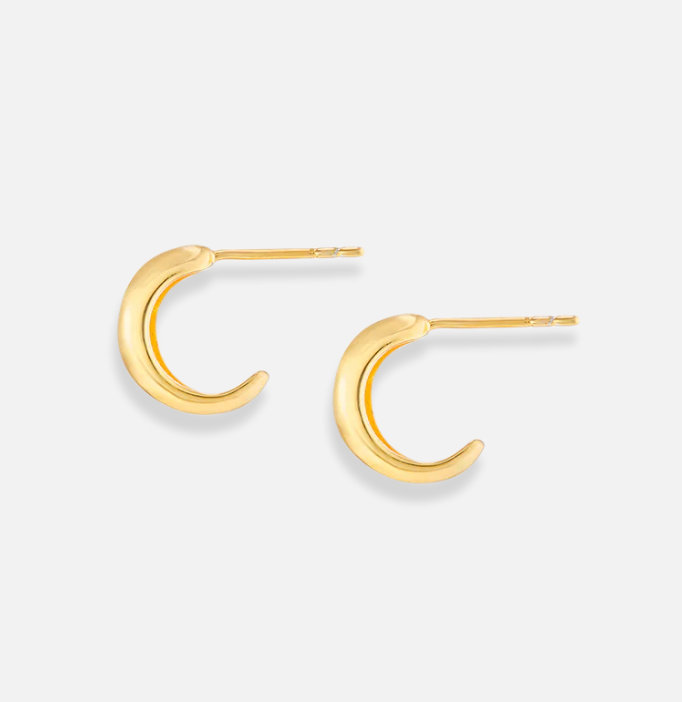 V BY LAURA VANN MINI DIANA CHUBBY HOOP EARRINGS