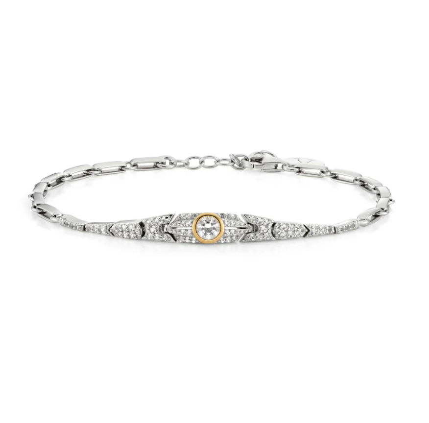 V BY LAURA VANN SLIMLINE DUAL TONE BRACELET
