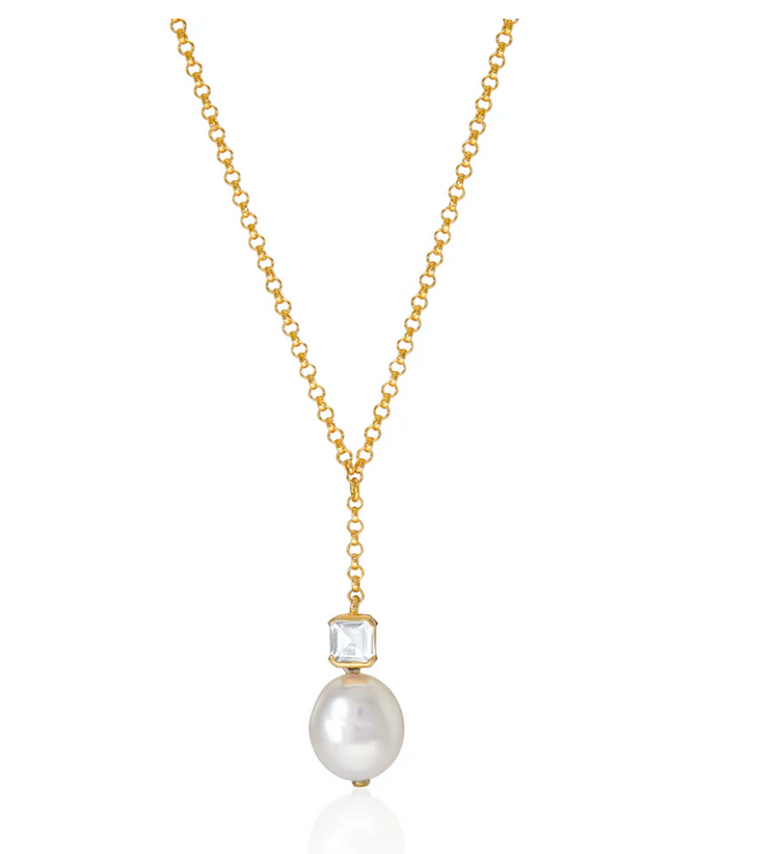V BY LAURA VANN BELLA BAROQUE PEARL NECKLACE