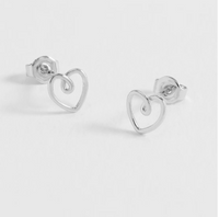 ESTELLA BARTLETT DOODLE HEART STUD EARRINGS