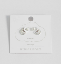 ESTELLA BARTLETT PAVE CURL HOOPS EARRINGS
