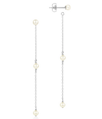 CLAUDIA BRADBY ABACUS PEARL STUD WITH PEARL DROP EARRINGS