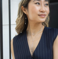 CLAUDIA BRADBY ABACUS PEARL STUD WITH PEARL DROP EARRINGS