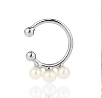 CLAUDIA BRADBY 3 PEARL DAINTY MERMAID EAR CLIMBER