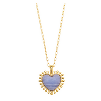TALIS CHAINS MINI HEART MOTHER OF PEARL NECKLACE