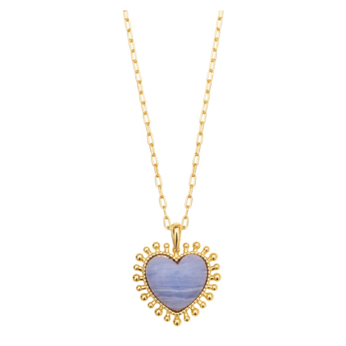 TALIS CHAINS MINI HEART MOTHER OF PEARL NECKLACE