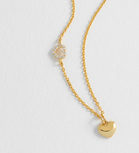 ESTELLA BARTLETT HEART CHARM OPEN CZ NECKLACE