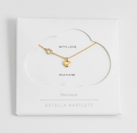 ESTELLA BARTLETT HEART CHARM OPEN CZ NECKLACE