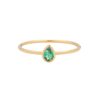 MÉTIER PEAR CUT EMERALD RING