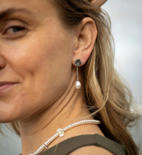 CLAUDIA BRADBY MOLTEN LAVA STUD DROP EARRINGS