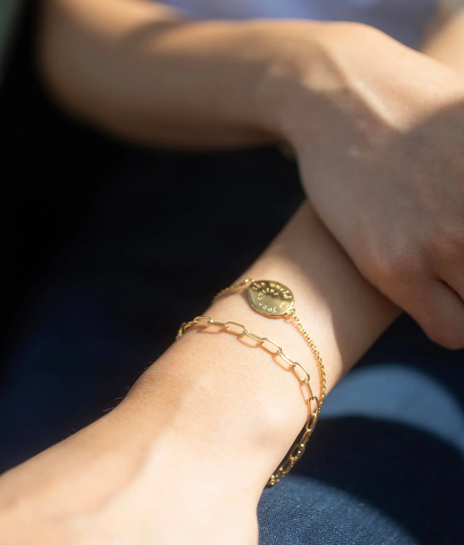 CLAUDIA BRADBY PAPERCLIP LAYERING CHAIN BRACELET