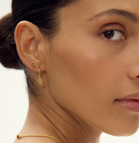 RACHEL JACKSON LOVE STORY HEART HUGGIE HOOP EARRINGS