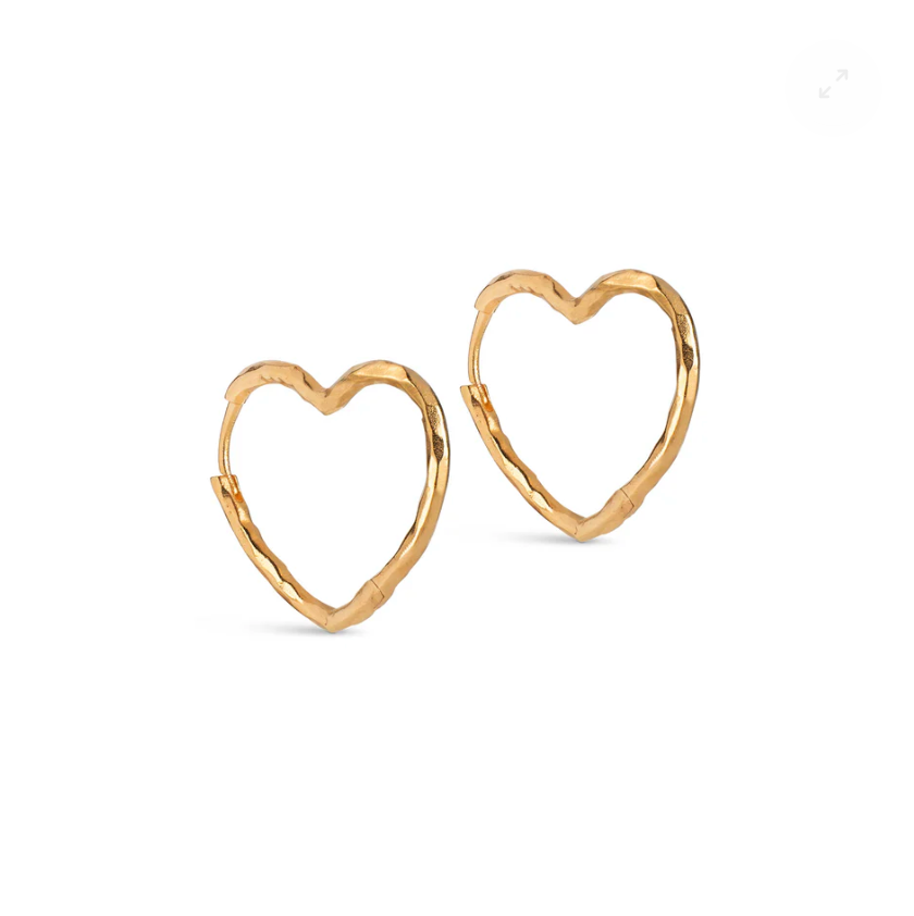 ENAMEL COPENHAGEN ORGANIC HEART HOOPS