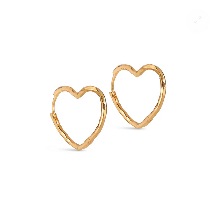 ENAMEL COPENHAGEN ORGANIC HEART HOOPS