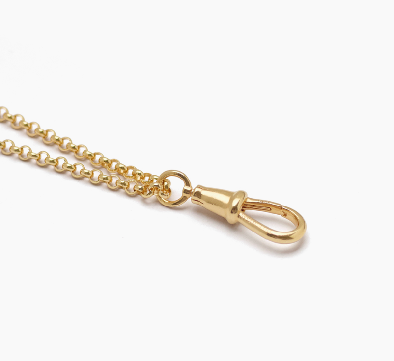 TILLY SVEAAS SMALL GOLD T BAR ON BELCHER CLIPT NECKLACEn