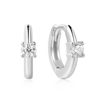 ANIA HAIE SOLITAIRE CUBIC ZIRCONIA MINI HUGGIE EARRINGS