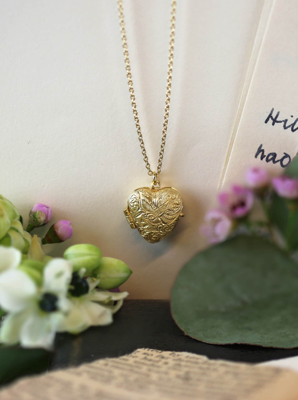 ALEX MONROE VICTORIANA KEEPSAKE HEART LOCKET NECKLACE