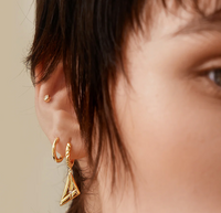 ANIA HAIE SOLITAIRE CUBIC ZIRCONIA BARBELL EARRING