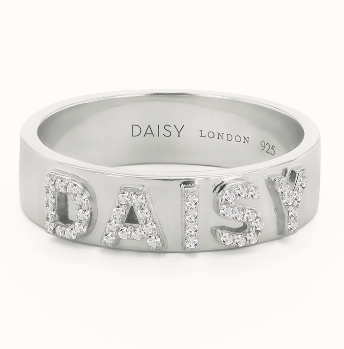 DAISY LONDON PERSONALISED CRYSTAL RING - MADE TO ORDER